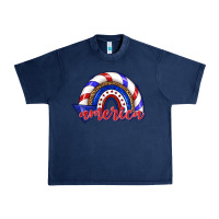 Navy America rainbow Urban Heavy Tee - texasbilliewilder
