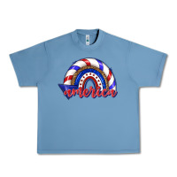Pebble Blue America rainbow Urban Heavy Tee - texasbilliewilder