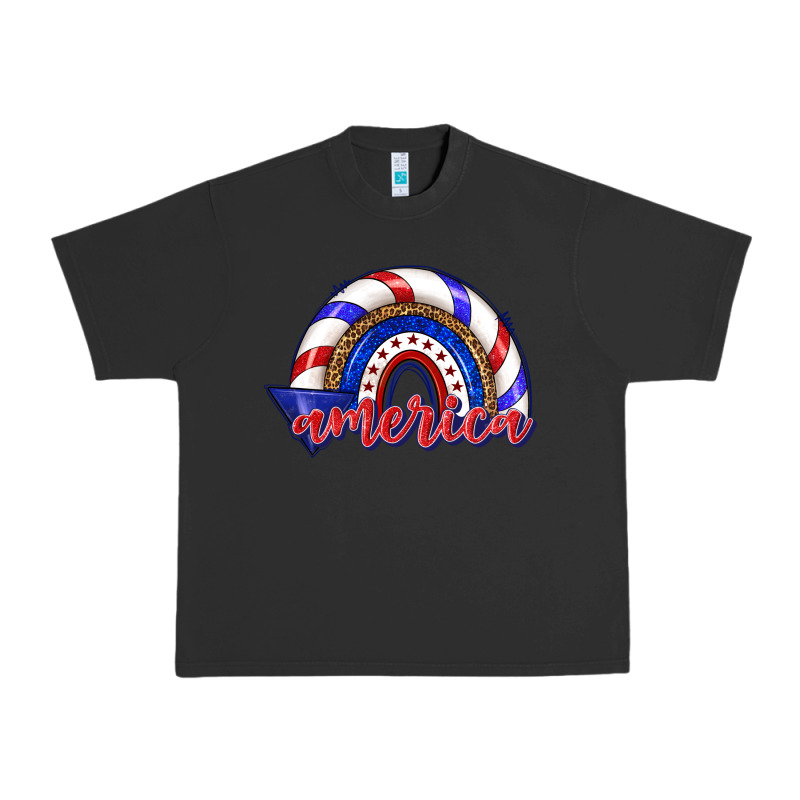 America Rainbow Urban Heavy Tee by texasbilliewilder | Teevron