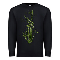Black Lucky Bamboo Premium Sweatshirt - LillyAllenDesigns