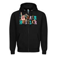 Black hair hustler Zipper Hoodie - AdoDesignShop