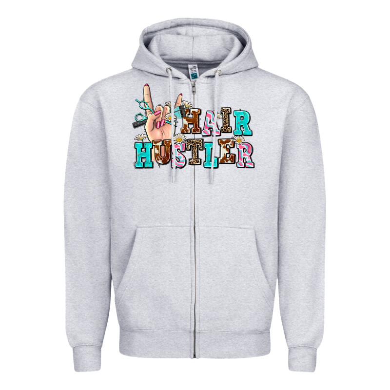 Hair Hustler Zipper Hoodie by AdoDesignShop | Teevron