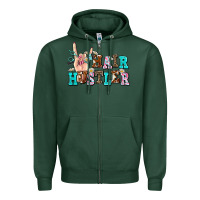 Sports Green hair hustler Zipper Hoodie - AdoDesignShop
