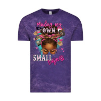 Cloud Purple minding my own small business afro messy bun Vintage Tee - texasbilliewilder