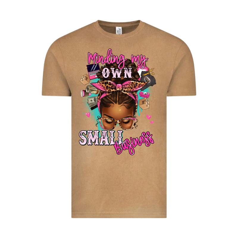 Minding My Own Small Business Afro Messy Bun Vintage Tee by texasbilliewilder | Teevron