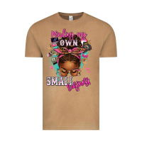 Vintage Camel minding my own small business afro messy bun Vintage Tee - texasbilliewilder