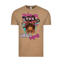 Vintage Coffee minding my own small business afro messy bun Vintage Tee - texasbilliewilder