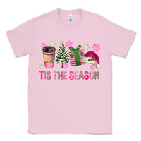 Bubblegum Pink Pink Christmas Tis The Season Classic Tee - FaDigitalArtStudio
