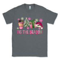 Charcoal Heather Pink Christmas Tis The Season Classic Tee - FaDigitalArtStudio