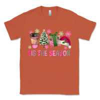 Copper Pink Christmas Tis The Season Classic Tee - FaDigitalArtStudio