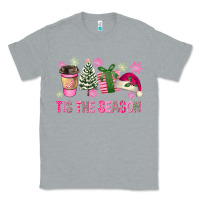 Heather Grey Pink Christmas Tis The Season Classic Tee - FaDigitalArtStudio