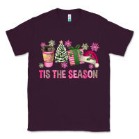 Plum Pink Christmas Tis The Season Classic Tee - FaDigitalArtStudio