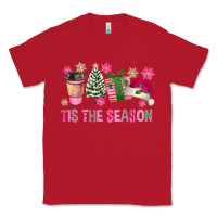 Red Pink Christmas Tis The Season Classic Tee - FaDigitalArtStudio