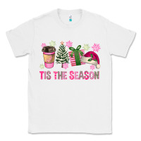 White Pink Christmas Tis The Season Classic Tee - FaDigitalArtStudio
