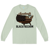 Matcha juneteenth 1865 black freedom Long Sleeve Tee - HRA Design Shop