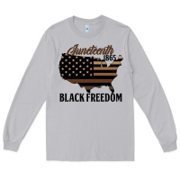 Moon Dust juneteenth 1865 black freedom Long Sleeve Tee - HRA Design Shop