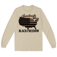 Mushroom juneteenth 1865 black freedom Long Sleeve Tee - HRA Design Shop