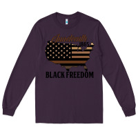 Plum juneteenth 1865 black freedom Long Sleeve Tee - HRA Design Shop