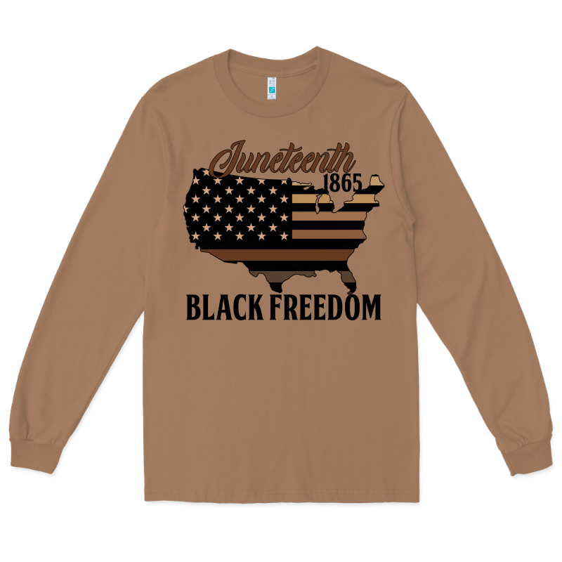 Juneteenth 1865 Black Freedom Long Sleeve Tee by HRA Design Shop | Teevron