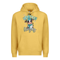 Antique Gold i'm udderly freezing baby cow Premium Hoodie - MaliasSmallBusiness