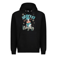 Black i'm udderly freezing baby cow Premium Hoodie - MaliasSmallBusiness