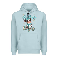 Blue Mist i'm udderly freezing baby cow Premium Hoodie - MaliasSmallBusiness