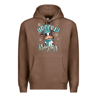 Chestnut i'm udderly freezing baby cow Premium Hoodie - MaliasSmallBusiness
