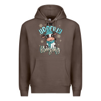 Coffee i'm udderly freezing baby cow Premium Hoodie - MaliasSmallBusiness