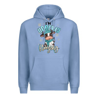 Colony Blue i'm udderly freezing baby cow Premium Hoodie - MaliasSmallBusiness