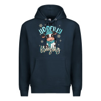 Navy i'm udderly freezing baby cow Premium Hoodie - MaliasSmallBusiness