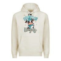 Oatmeal Heather i'm udderly freezing baby cow Premium Hoodie - MaliasSmallBusiness