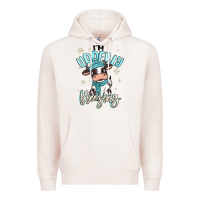 Pale Pink i'm udderly freezing baby cow Premium Hoodie - MaliasSmallBusiness