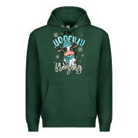 Sports Green i'm udderly freezing baby cow Premium Hoodie - MaliasSmallBusiness