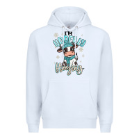 White i'm udderly freezing baby cow Premium Hoodie - MaliasSmallBusiness