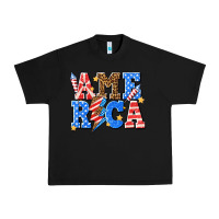 Black America with lightning bolt Urban Heavy Tee - texasbilliewilder