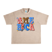 French Oak America with lightning bolt Urban Heavy Tee - texasbilliewilder