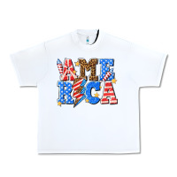 White America with lightning bolt Urban Heavy Tee - texasbilliewilder