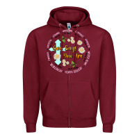 Burgundy god says you are Zipper Hoodie - JahusDesignShop