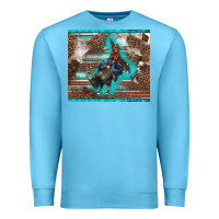 Ocean Blue western rodeo bullfighter serape leopards turquoise's gliterrs Premium Sweatshirt - BarkalooDesign
