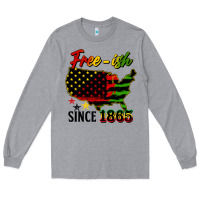 Heather Grey free ish since 1865 Long Sleeve Tee - HRA Design Shop