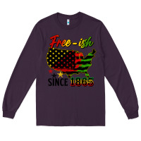Plum free ish since 1865 Long Sleeve Tee - HRA Design Shop