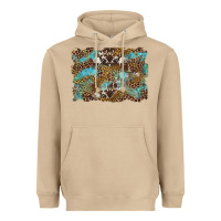 Mushroom western leopards and turquoise with cowhide background Heavyweight Hoodie - Artiststas
