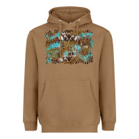 Toasted Coconut western leopards and turquoise with cowhide background Heavyweight Hoodie - Artiststas