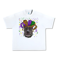 White mardi gras pitbull Urban Heavy Tee - RanaPortraitStore