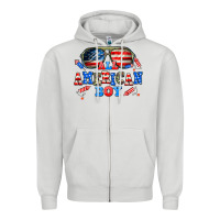 Dove Grey all american boy Zipper Hoodie - AdoDesignShop