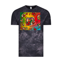 Cloud Black mexico hearts Vintage Tee - Zillion Design Studio