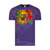 Cloud Purple mexico hearts Vintage Tee - Zillion Design Studio