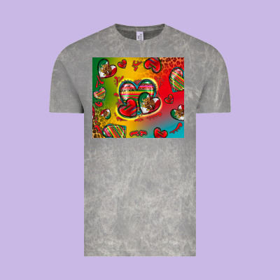 Mexico Hearts Vintage Tee Designed By Zillion Design Studio