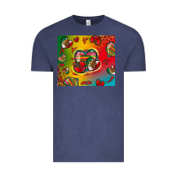 Vintage Denim mexico hearts Vintage Tee - Zillion Design Studio