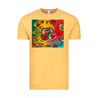Vintage Mustard mexico hearts Vintage Tee - Zillion Design Studio